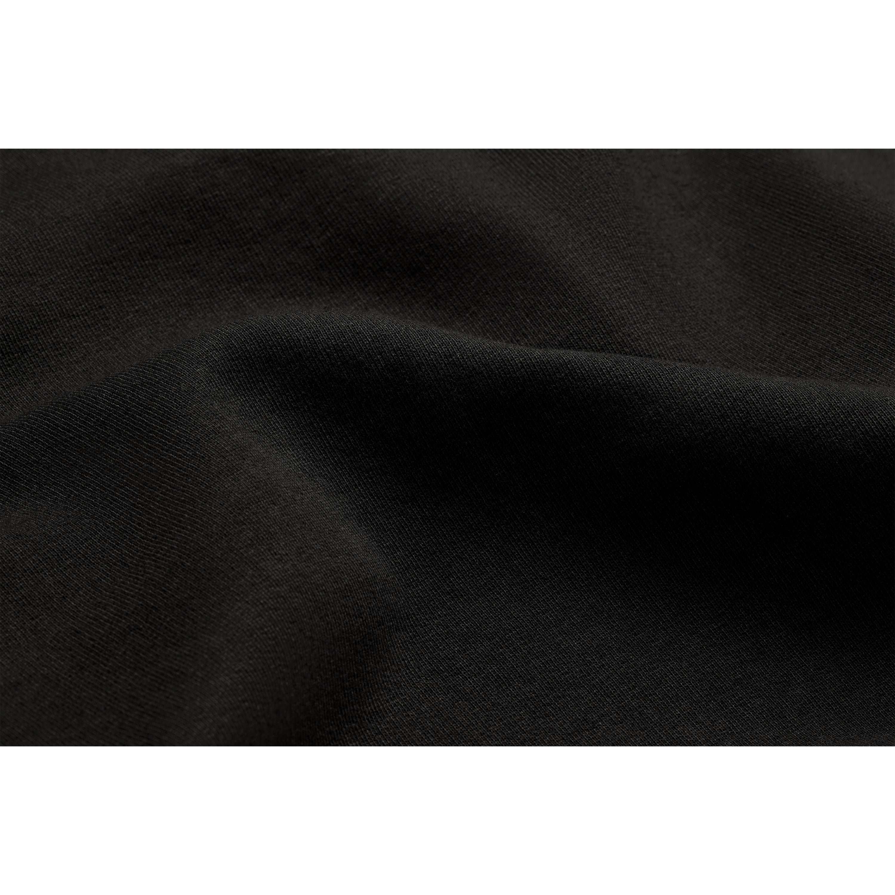 Black Heavyweight Organic Brushed Zip