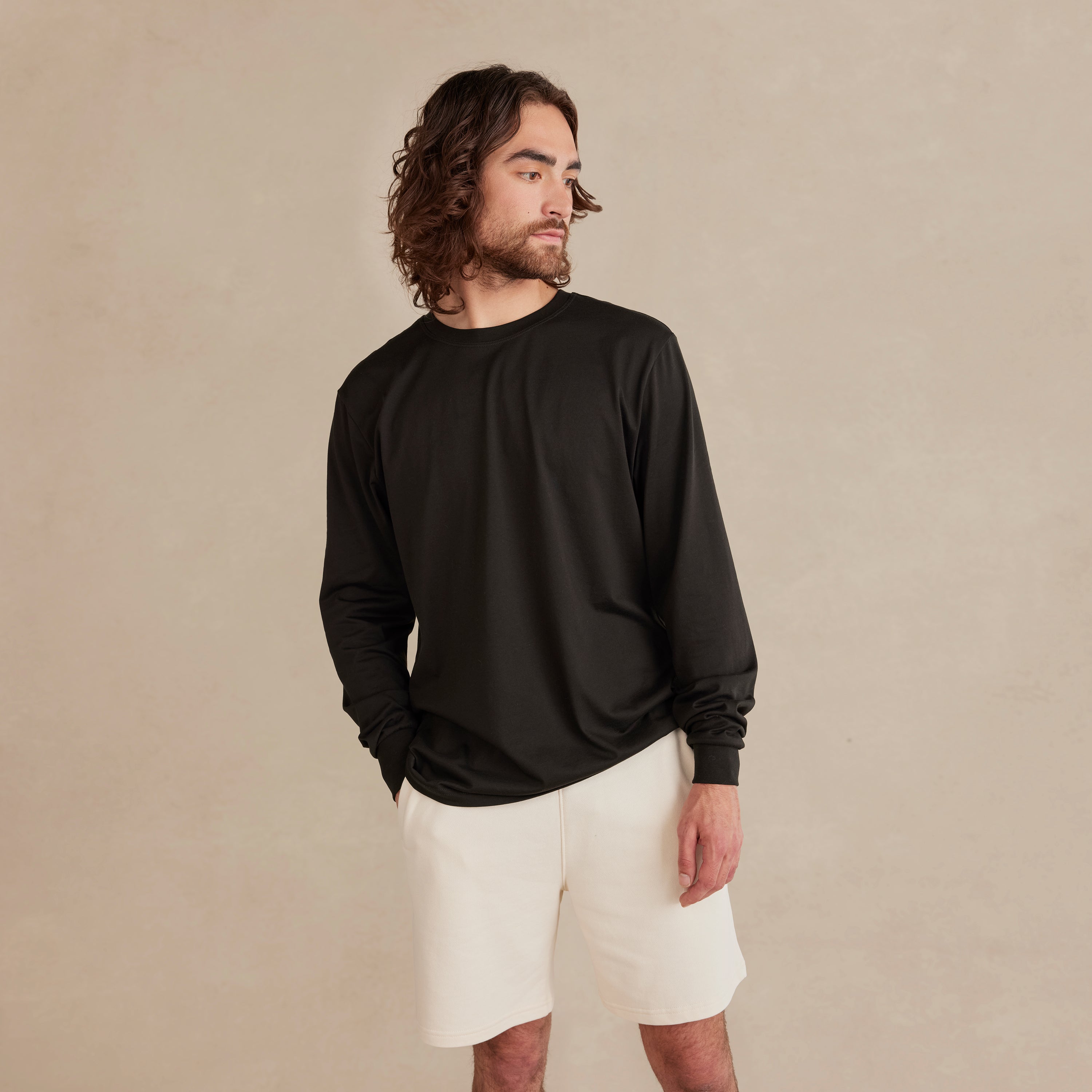 Ocean Navy Midweight Supima Long Sleeve Tee