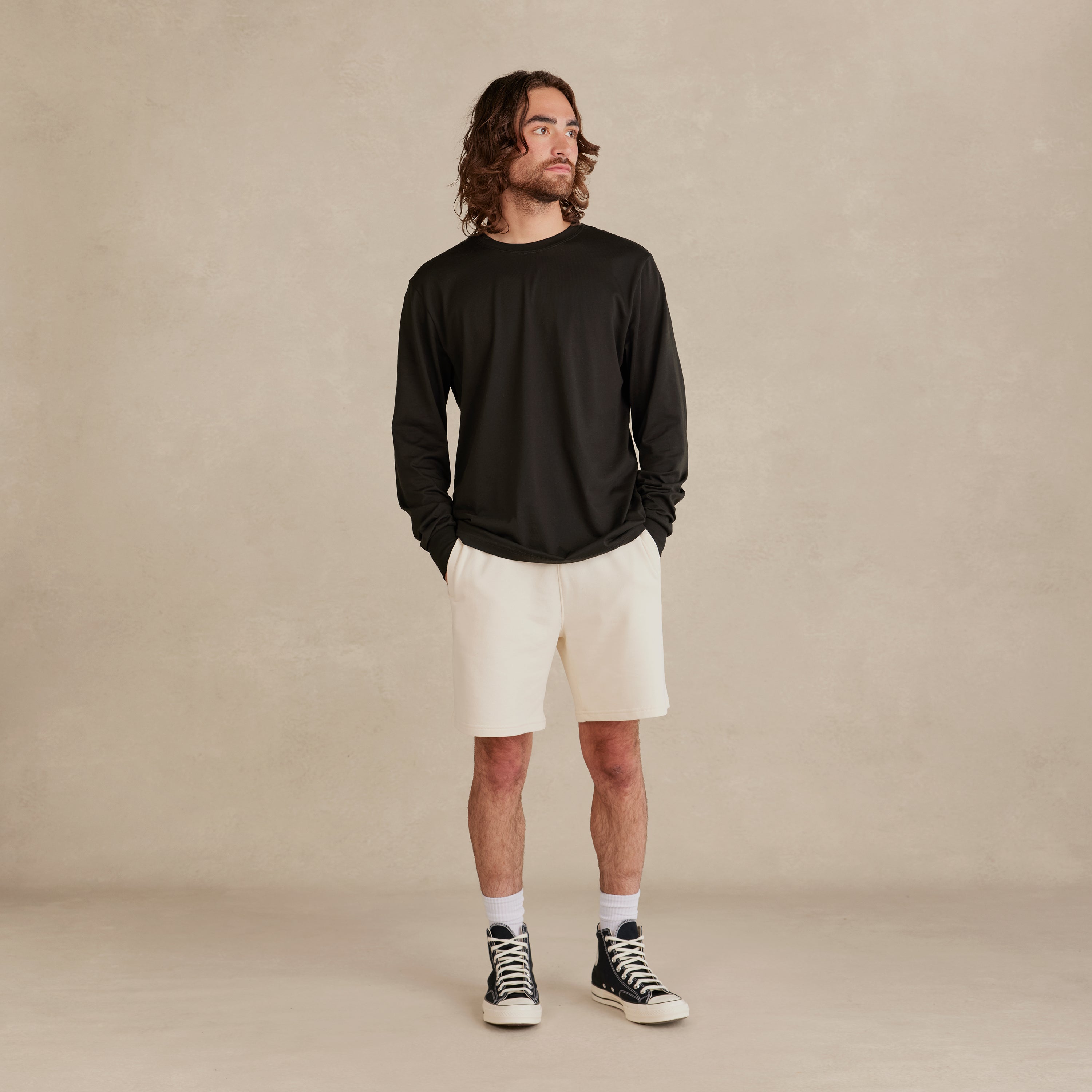Ocean Navy Midweight Supima Long Sleeve Tee