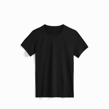 Women's Black Midweight Supima Tee