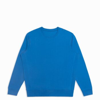 French Blue Heavyweight Organic Brushed Crew