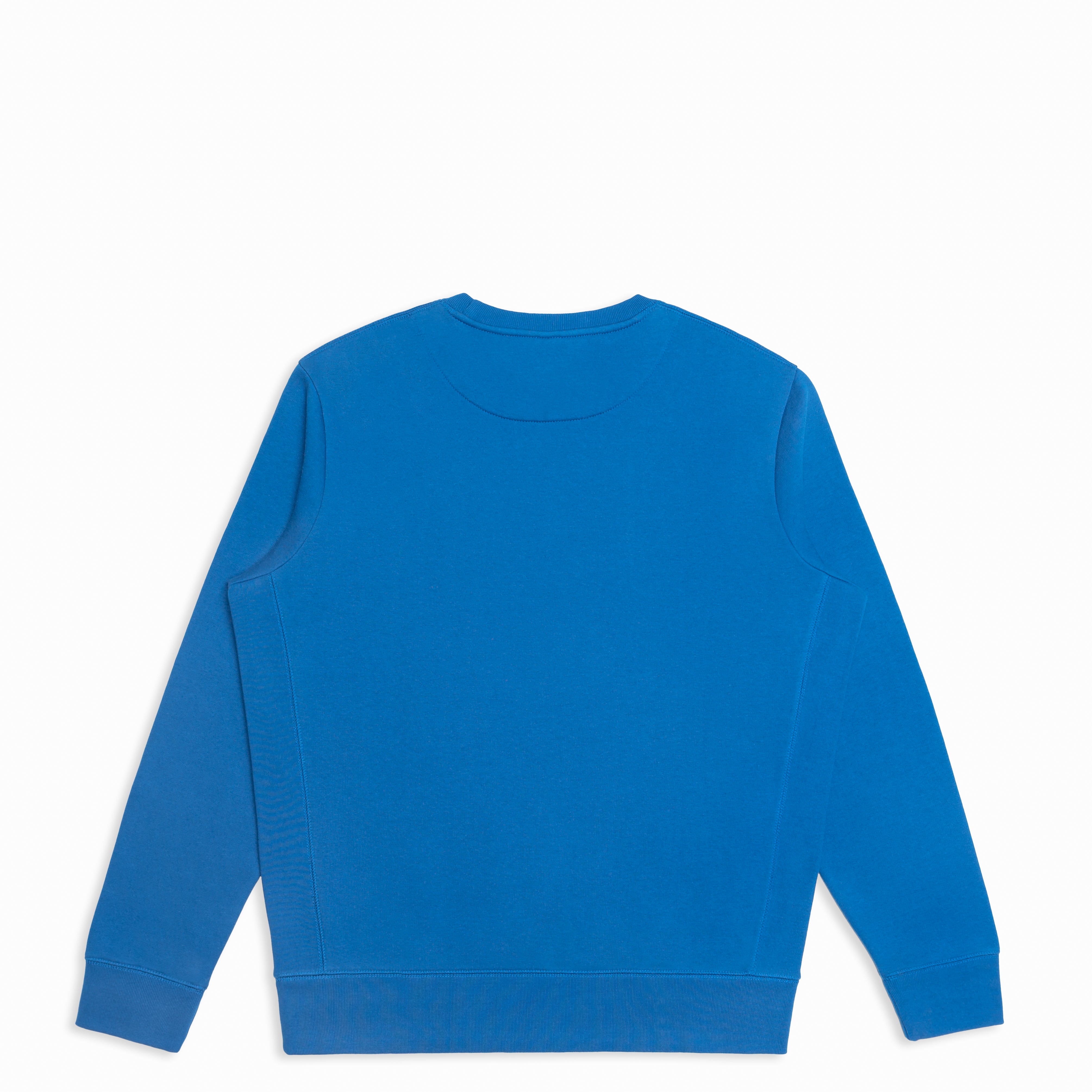 French Blue Heavyweight Organic Brushed Crew