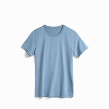 Women's Cloudy Blue Midweight Supima Tee