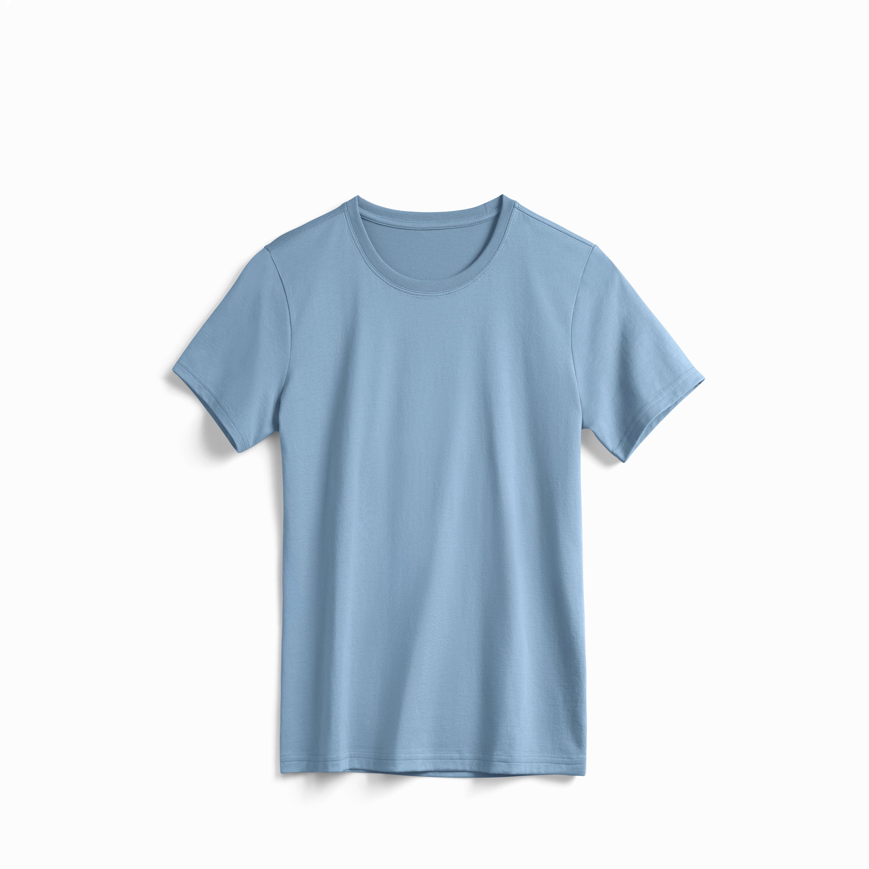 Women's Cloudy Blue Midweight Supima Tee