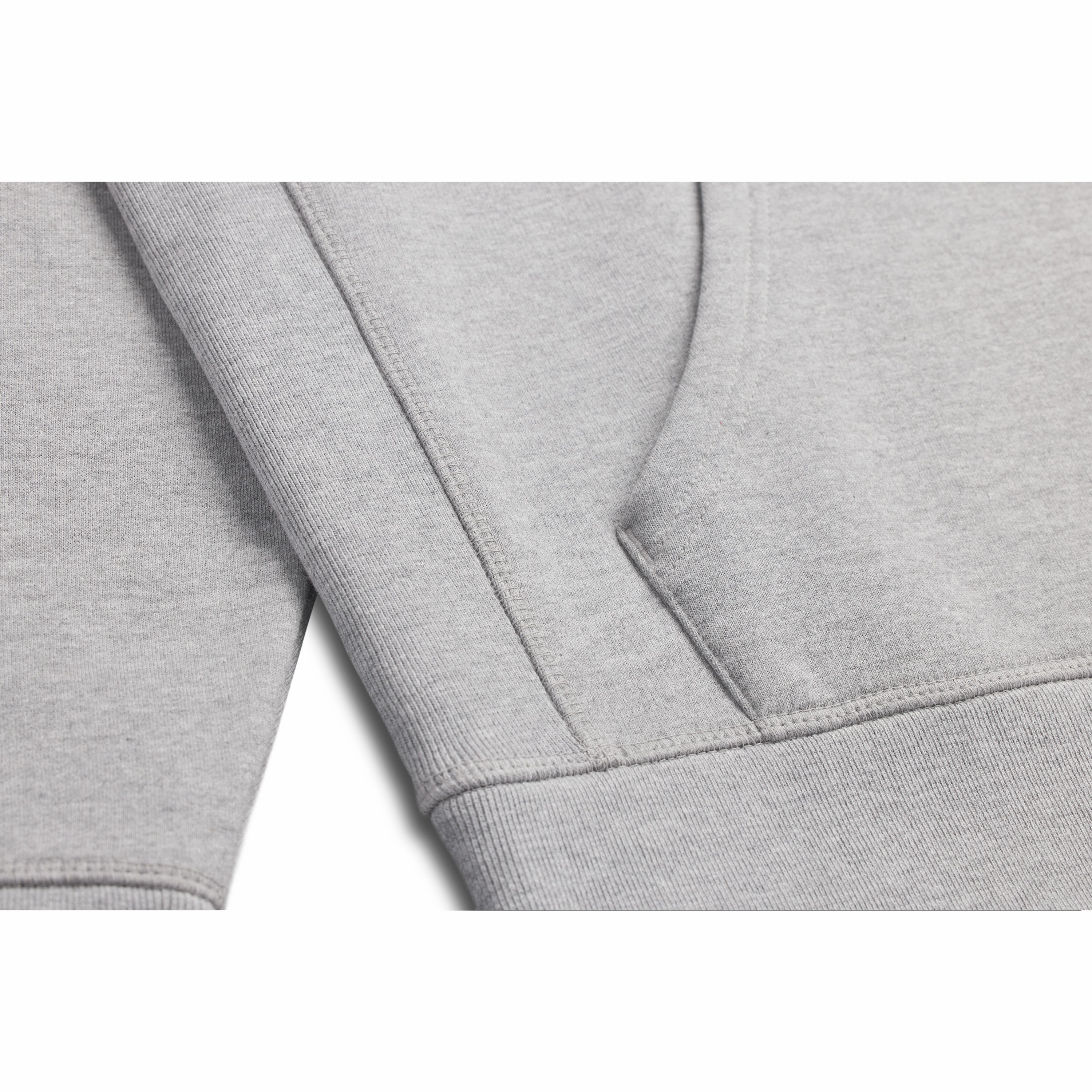 Heather Grey Heavyweight Organic Brushed Hood