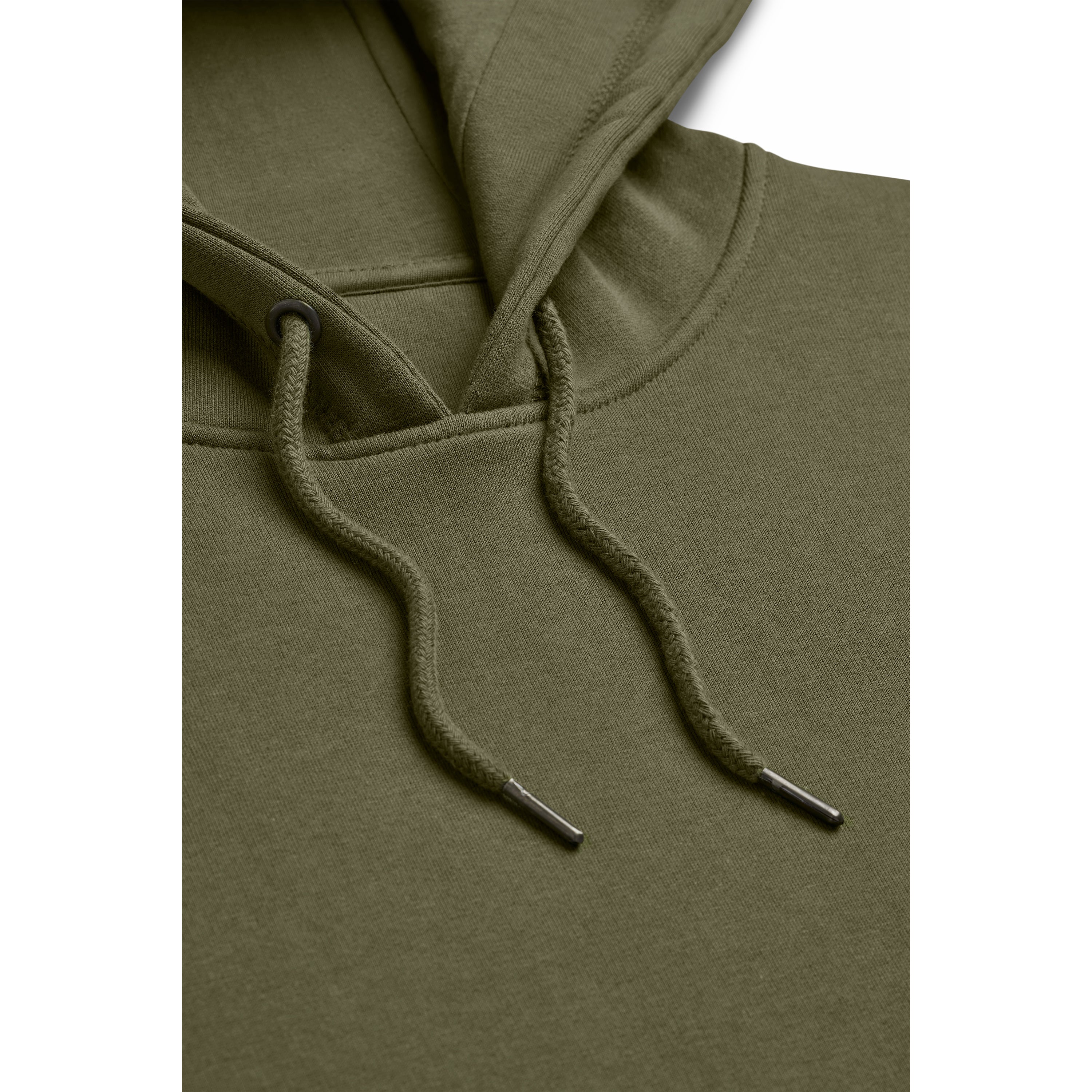 Military Olive Heavyweight Organic Brushed Hood