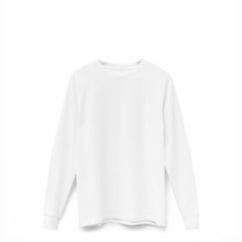 White Midweight Supima Long Sleeve Tee