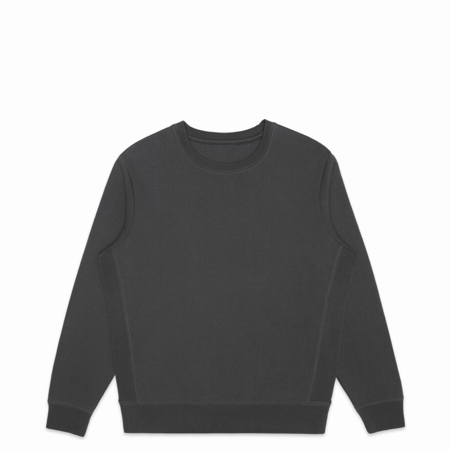 Slate Heavyweight Organic Brushed Crew