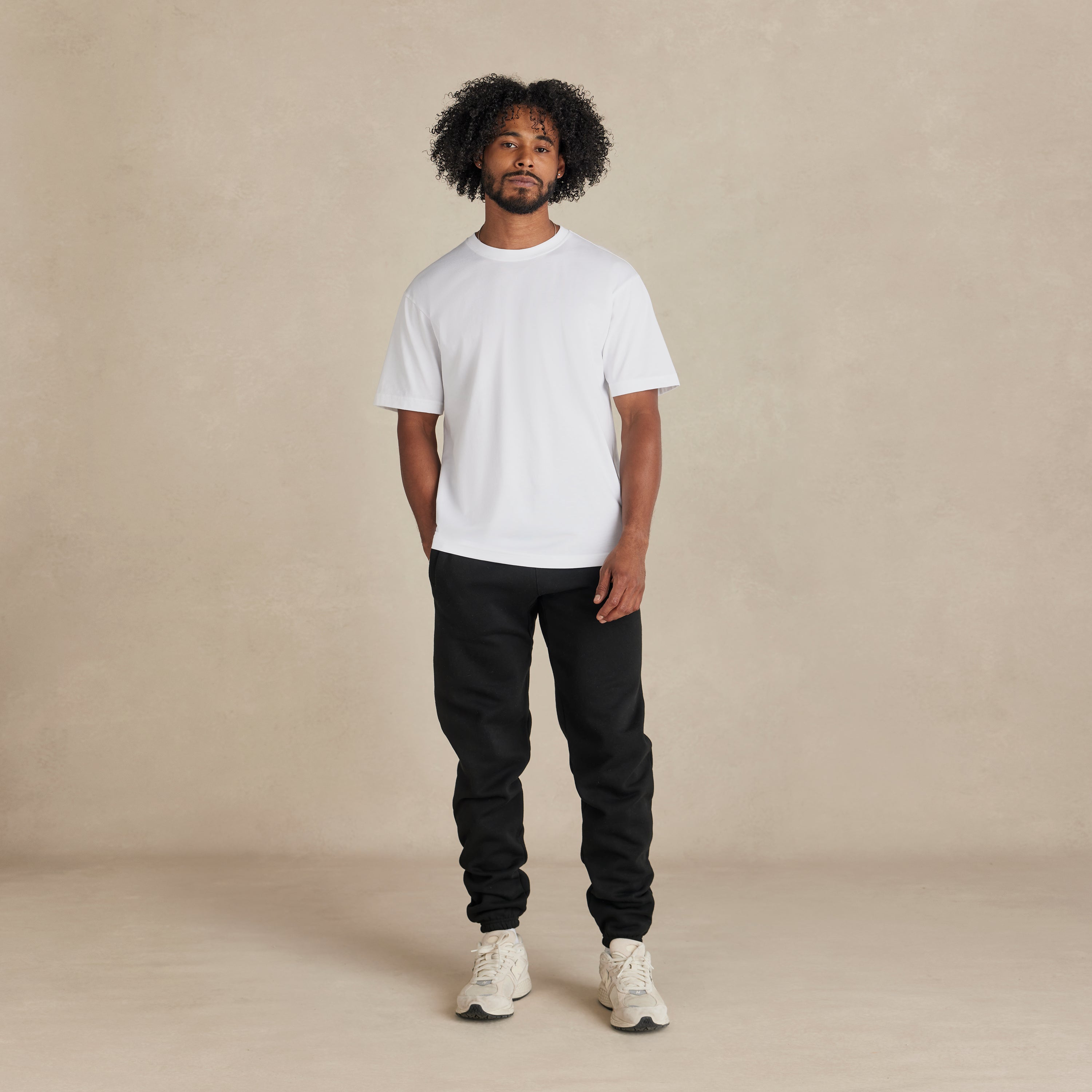 White Midweight Supima Tee
