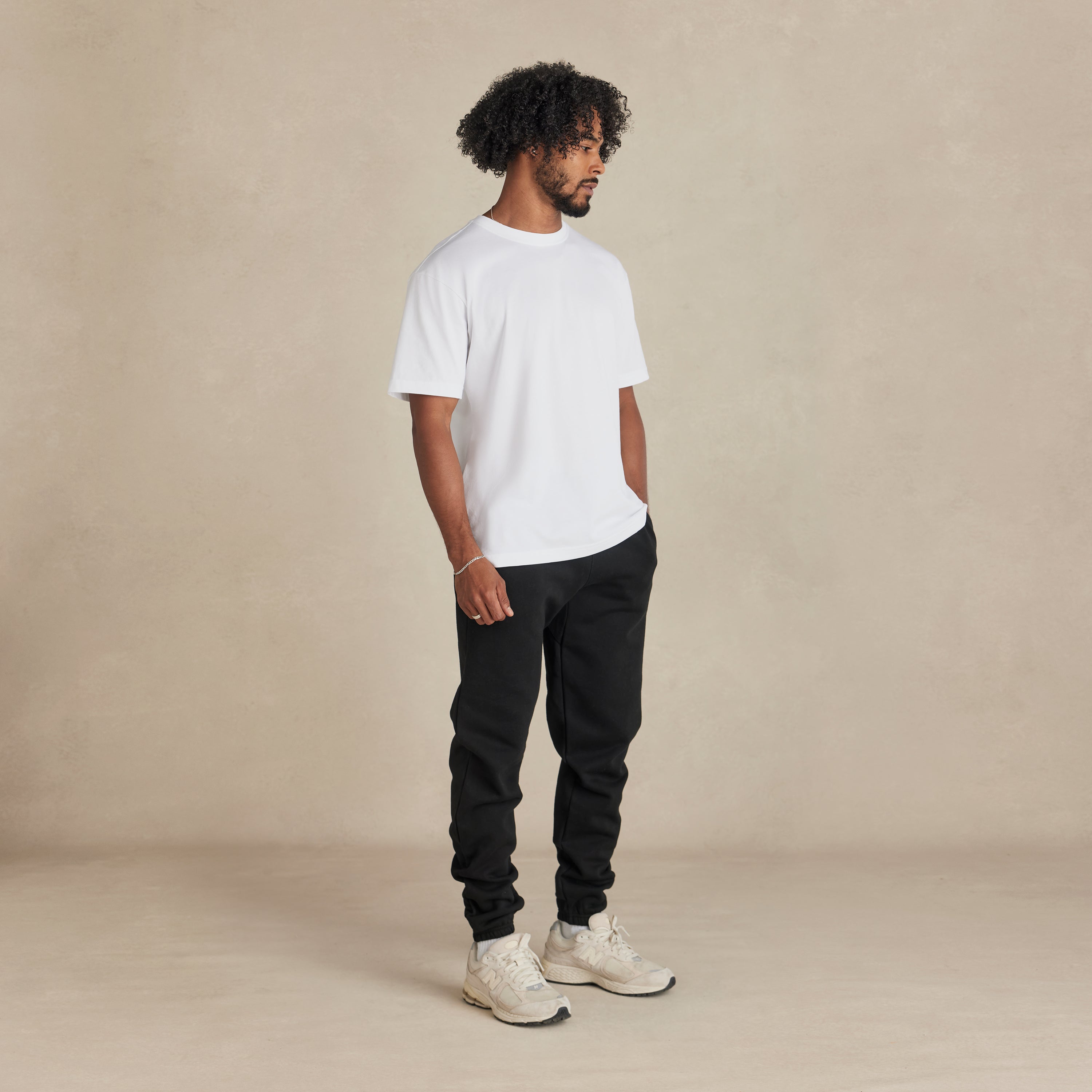 White Midweight Supima Tee
